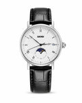 Skmei moon phase leather Black\whight